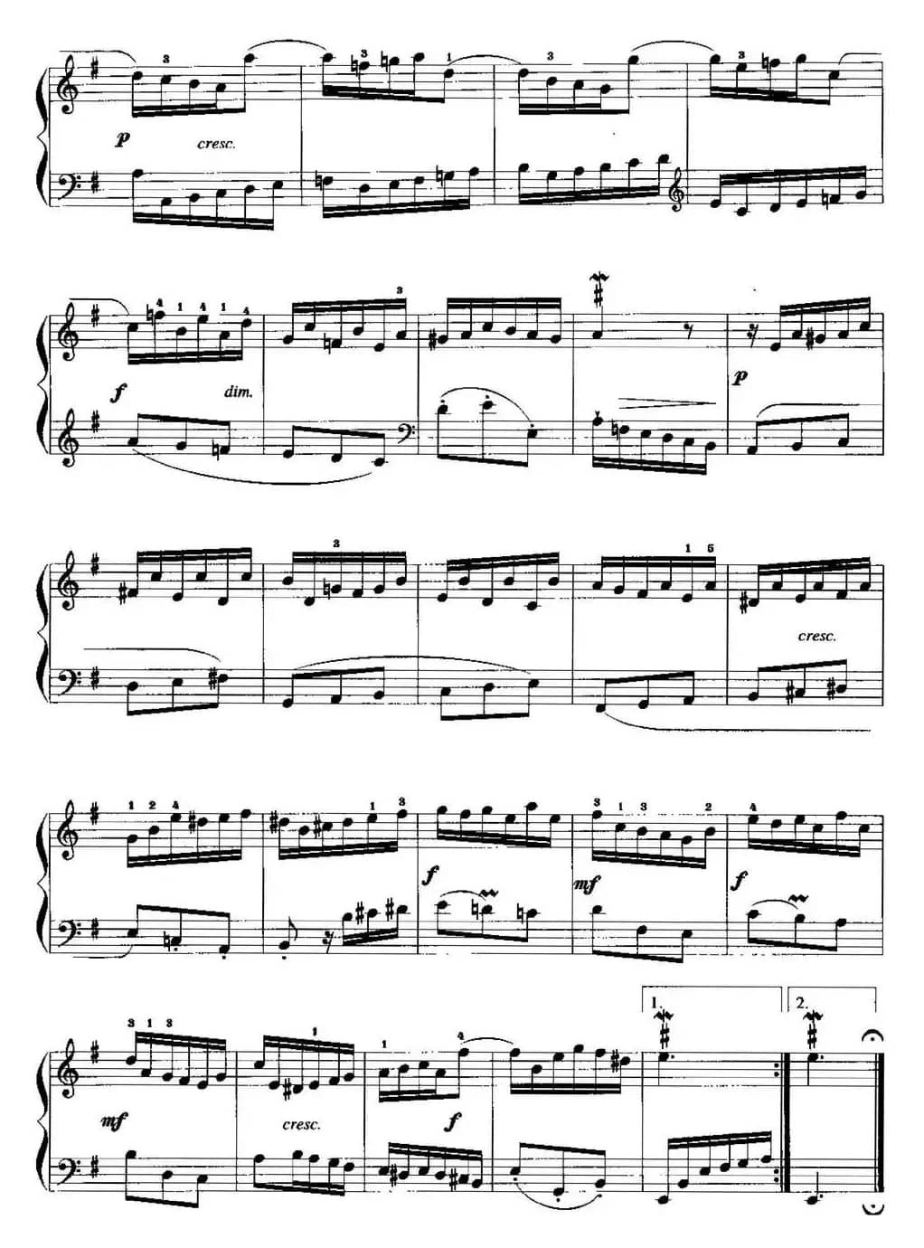 手风琴复调作品：e小调小前奏曲