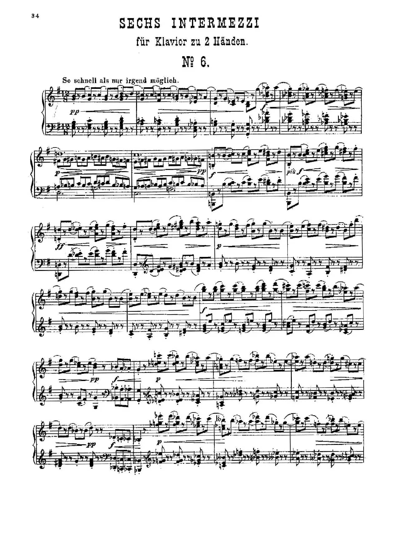 Six Intermezzi Op.45（6首间奏曲·6）