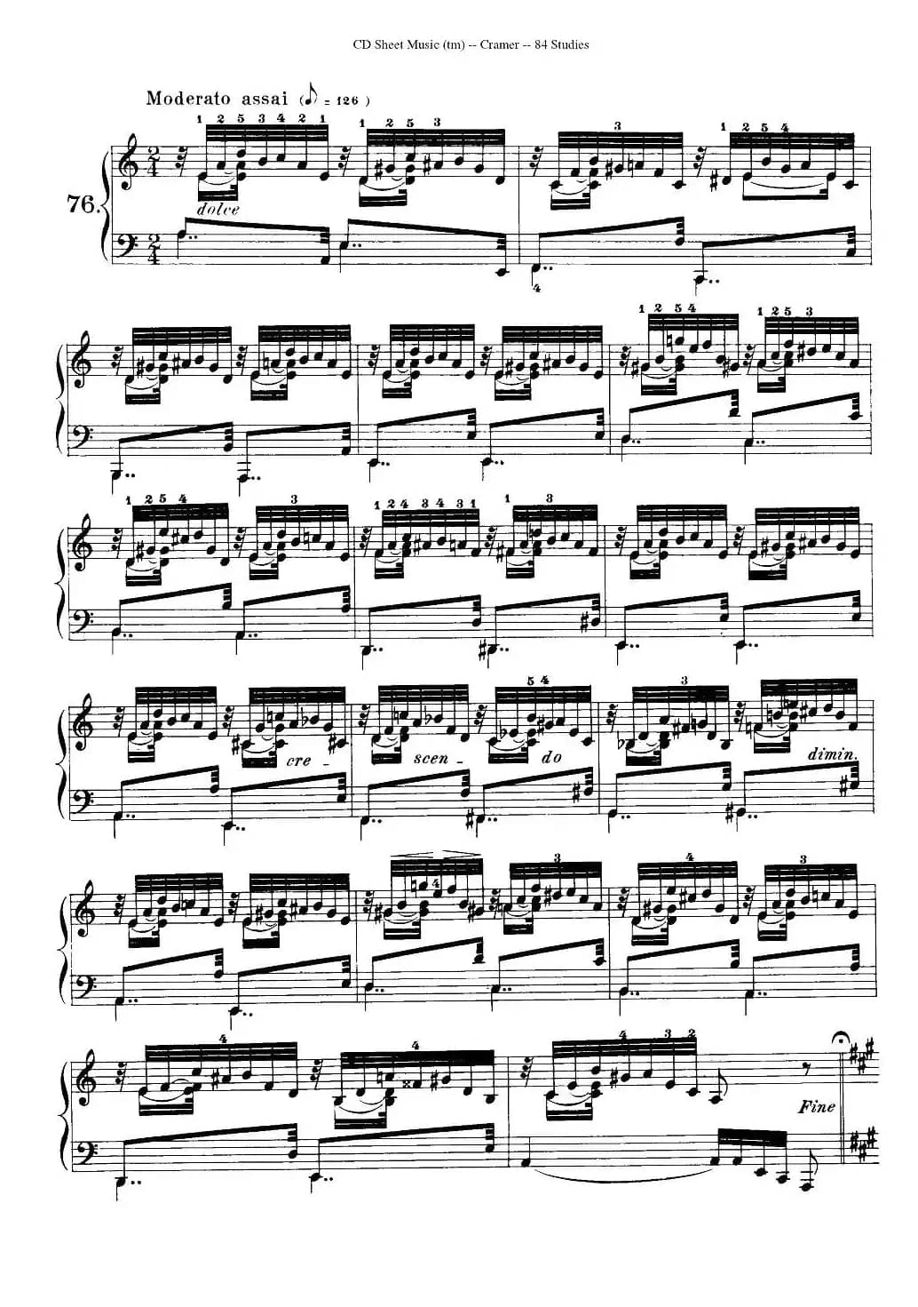 Cramer - 84 exercices（76—80）（克拉莫84首钢琴练习曲）