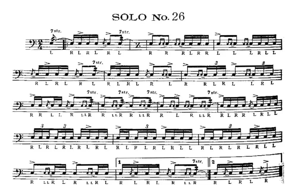 美国军鼓 SOLO No.26-30（爵士鼓谱）