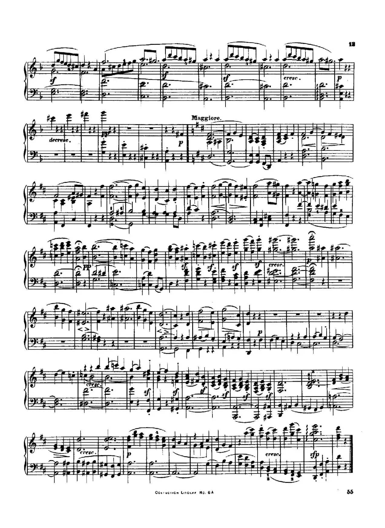 String Quartet No.3 in D Major Op.18-3（D大调第三弦乐四重奏·钢琴独奏版）