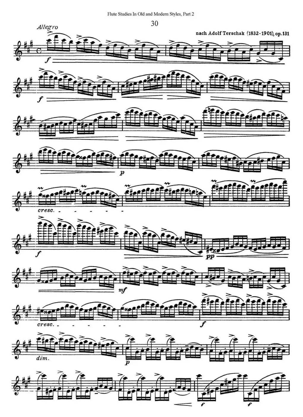 斯勒新老风格长笛练习重奏曲（第二部分）（NO.30-NO.31）