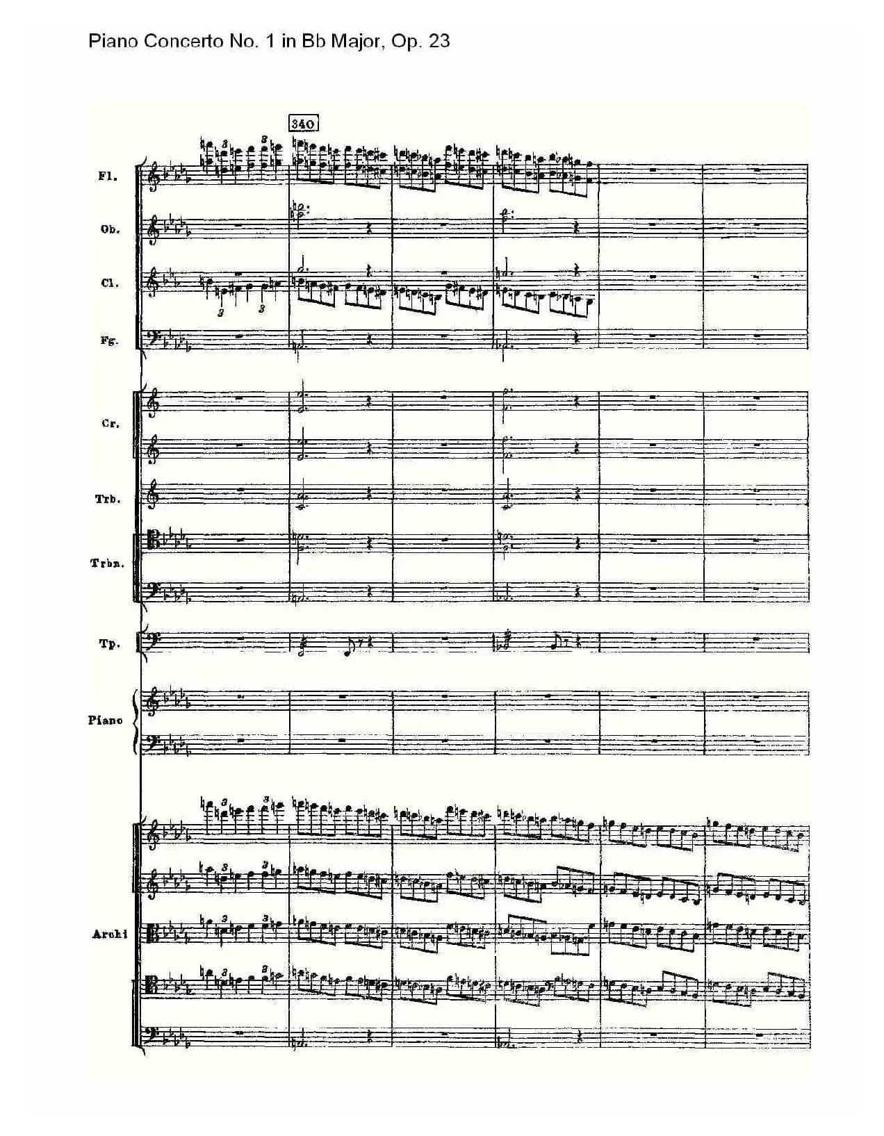 Bb大调第一钢琴协奏曲,Op.23第一乐章第一部（二）