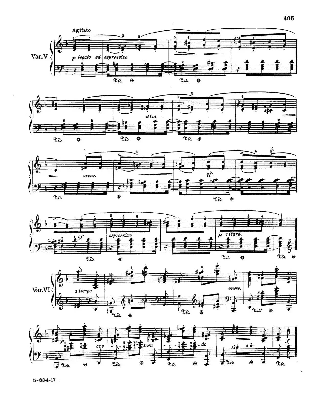 Variations Serieuses Op.54（d小调庄严变奏曲）