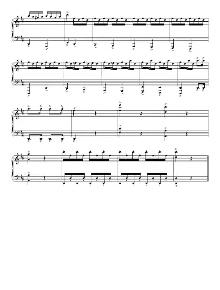 天堂与地狱序曲乐谱