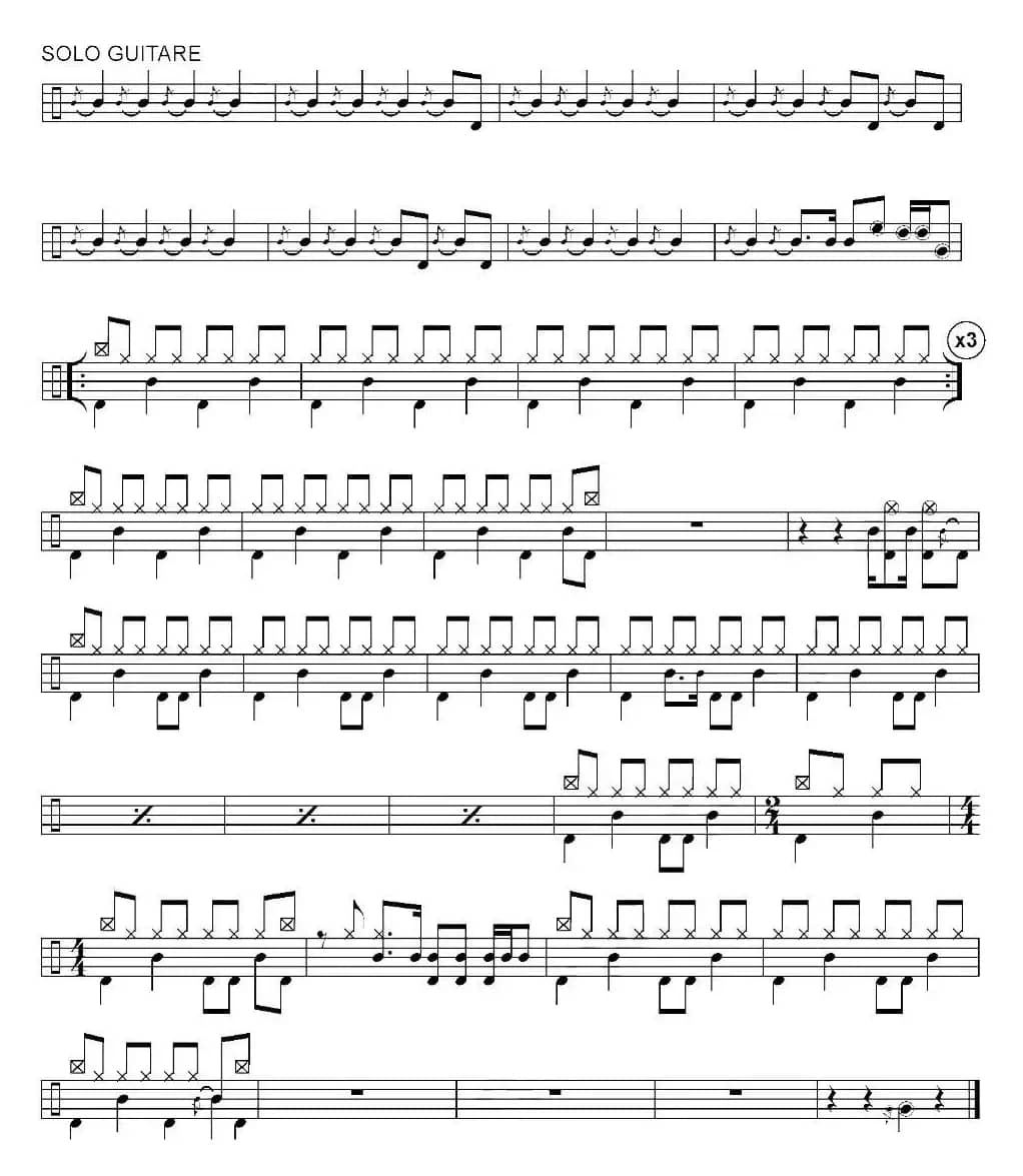 爵士鼓谱：Lenny Kravitz - Are you gonna go my way