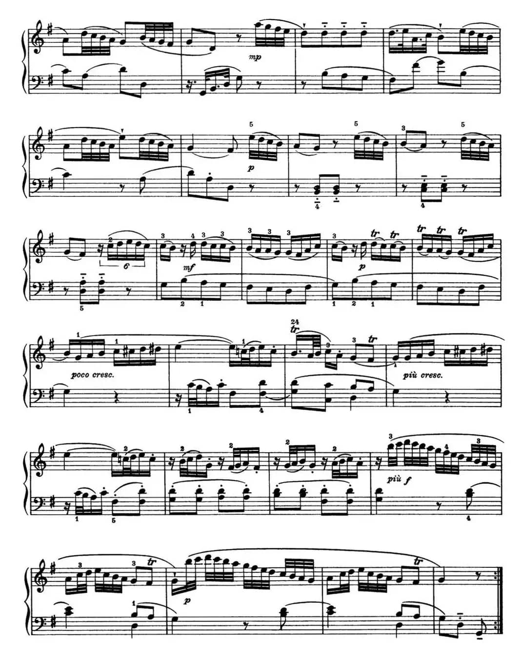 海顿 钢琴奏鸣曲 Hob XVI 3 Divertimento C major