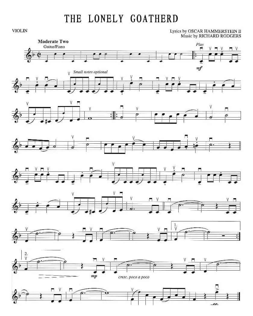 THE LONELY GOATHERD（孤独的牧羊人）