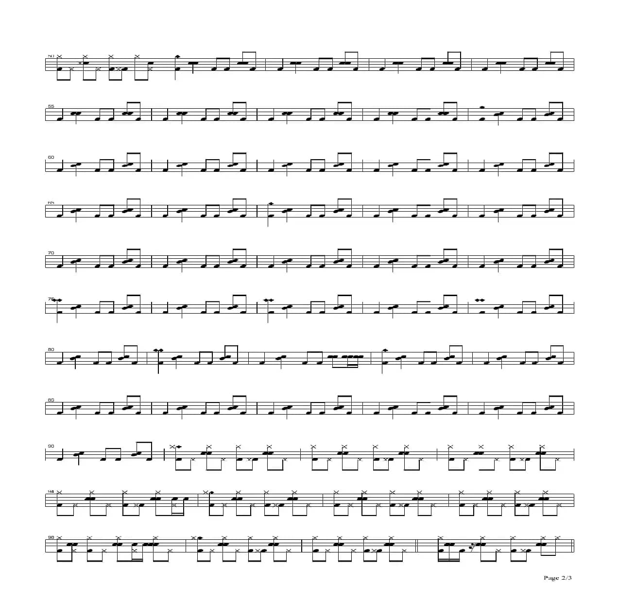 那一年（架子鼓谱）