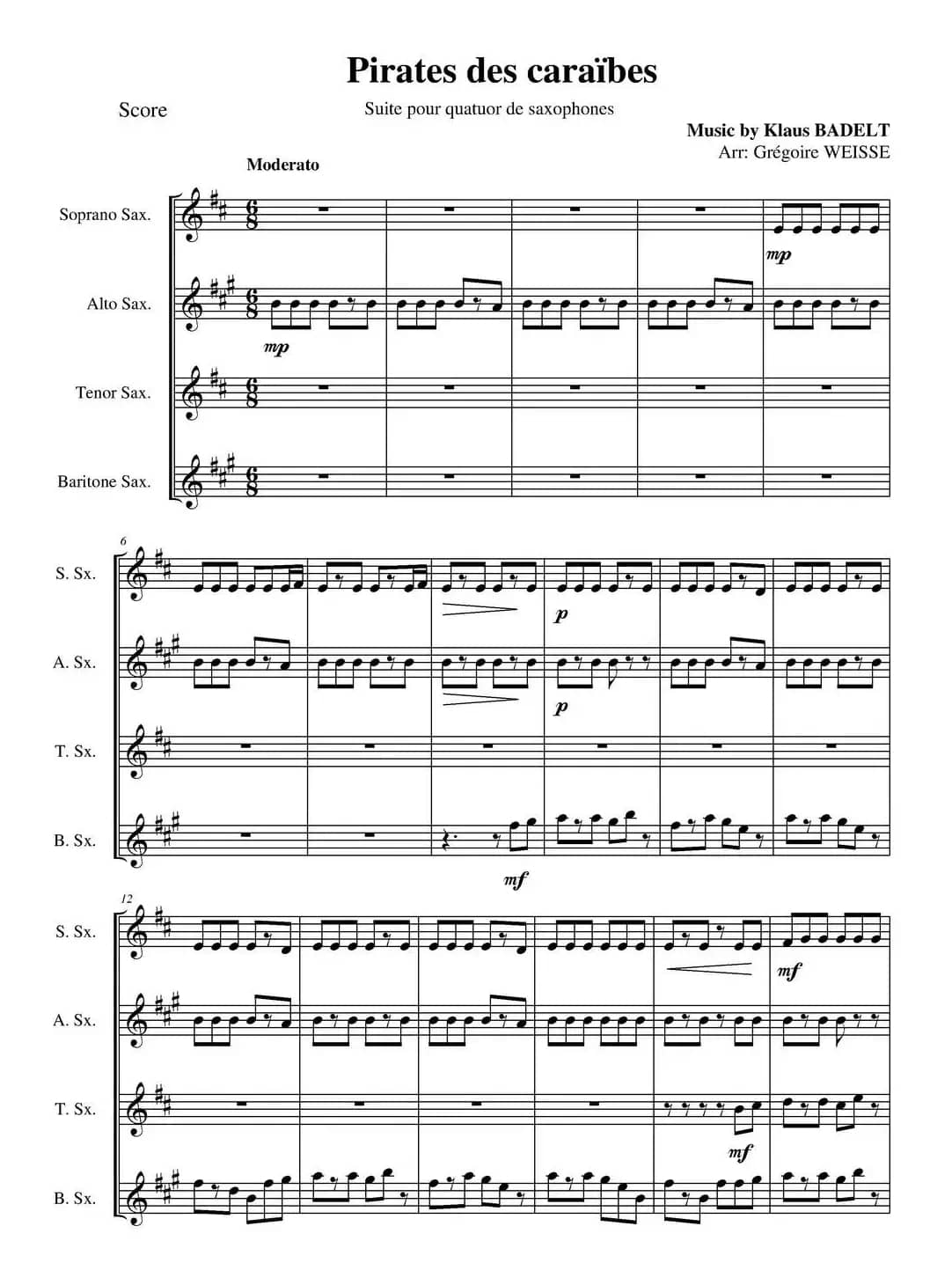 加勒比海盗（四重奏）