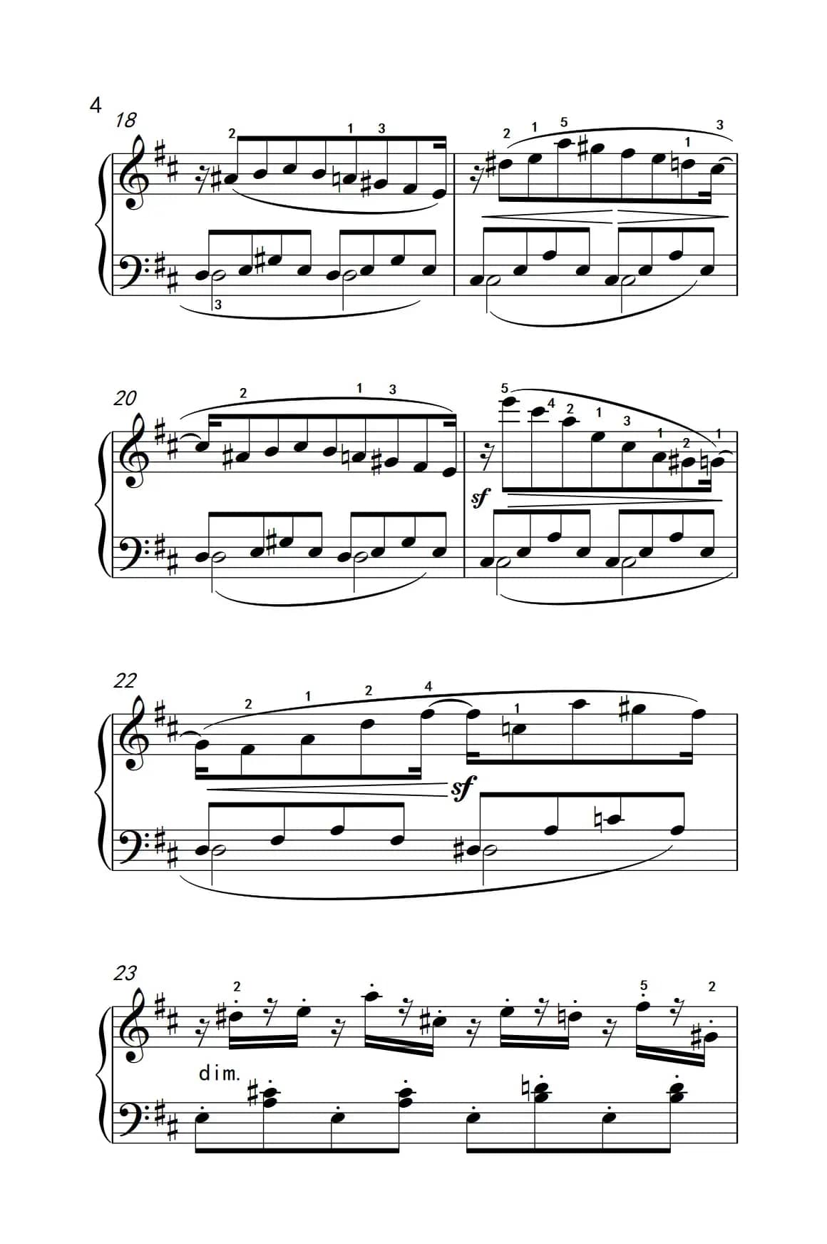 第四级 1.练习曲（中央音乐学院 钢琴（业余）考级教程 4-6级）