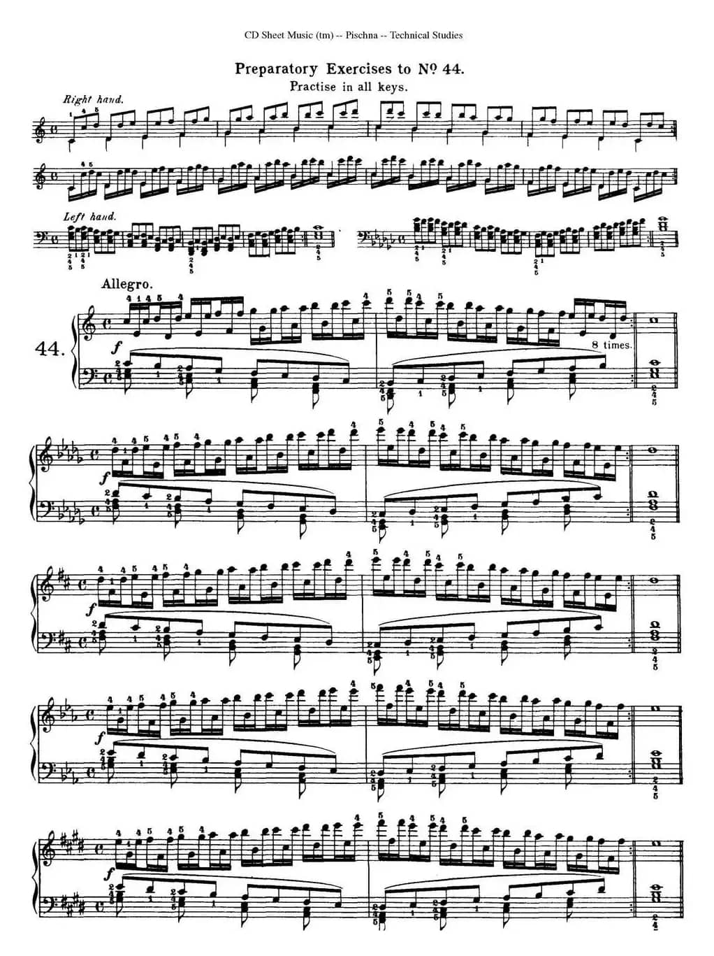 Technical Studies 60 Progressive Exercises （60首钢琴循序渐进练习曲 P71——80）