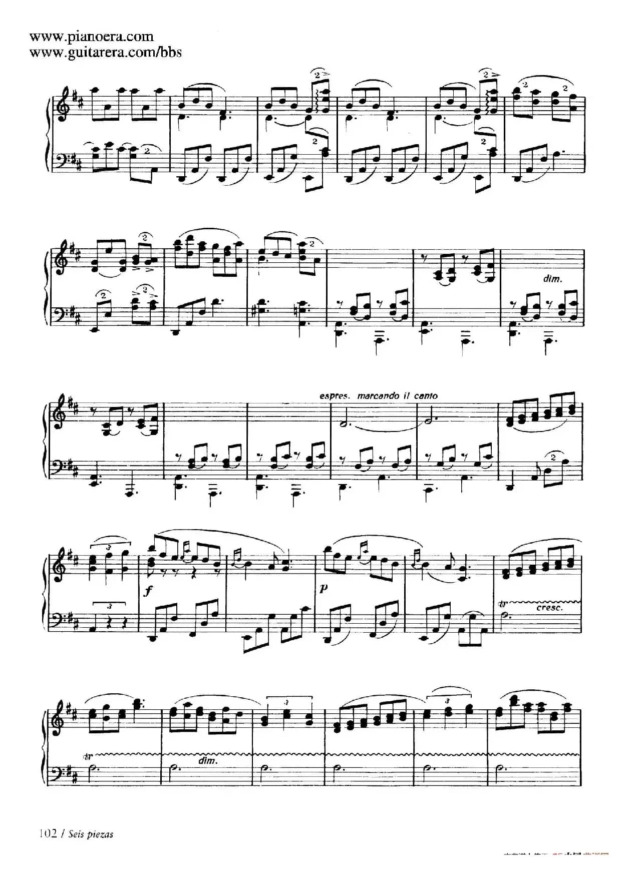 Six Pieces on Spanish Folksongs H.125（6首西班牙民谣小品·7. 踏步舞曲 Zapateado）