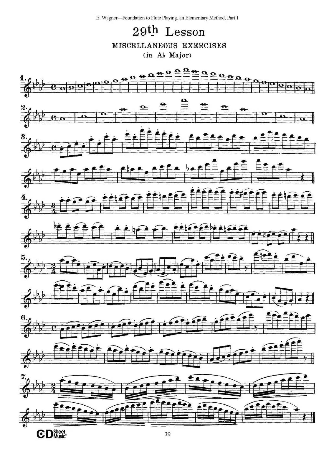 长笛演奏基础教程练习（21—30）