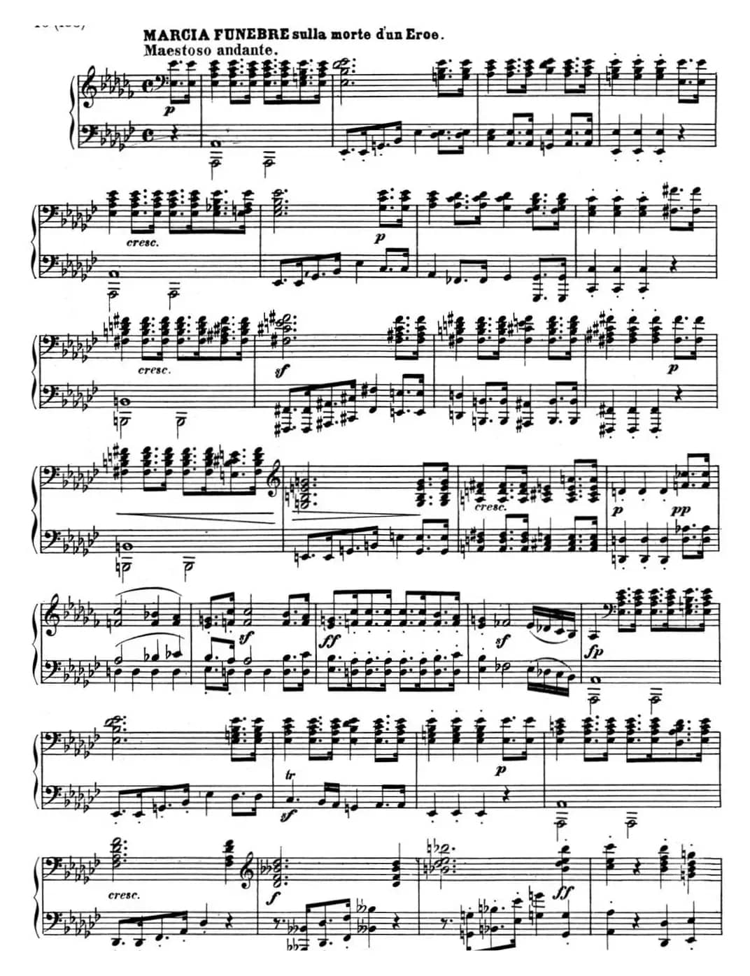 贝多芬钢琴奏鸣曲12 葬礼进行曲 降A大调 Op.26 A-flat major