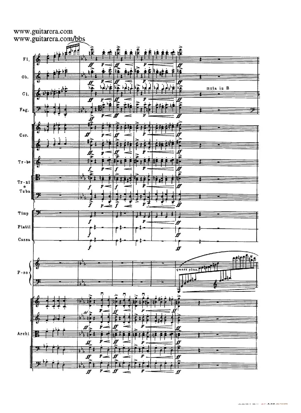 c小调第二钢琴协奏曲 Op.18（第三乐章总谱P1——12）