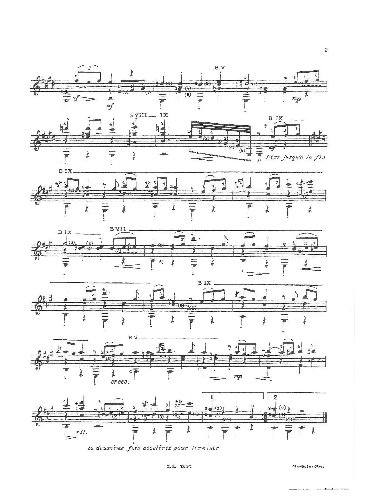 Scottisch Madrilene.- Anonyme.- Transcription Emilio Pujol（古典吉他）