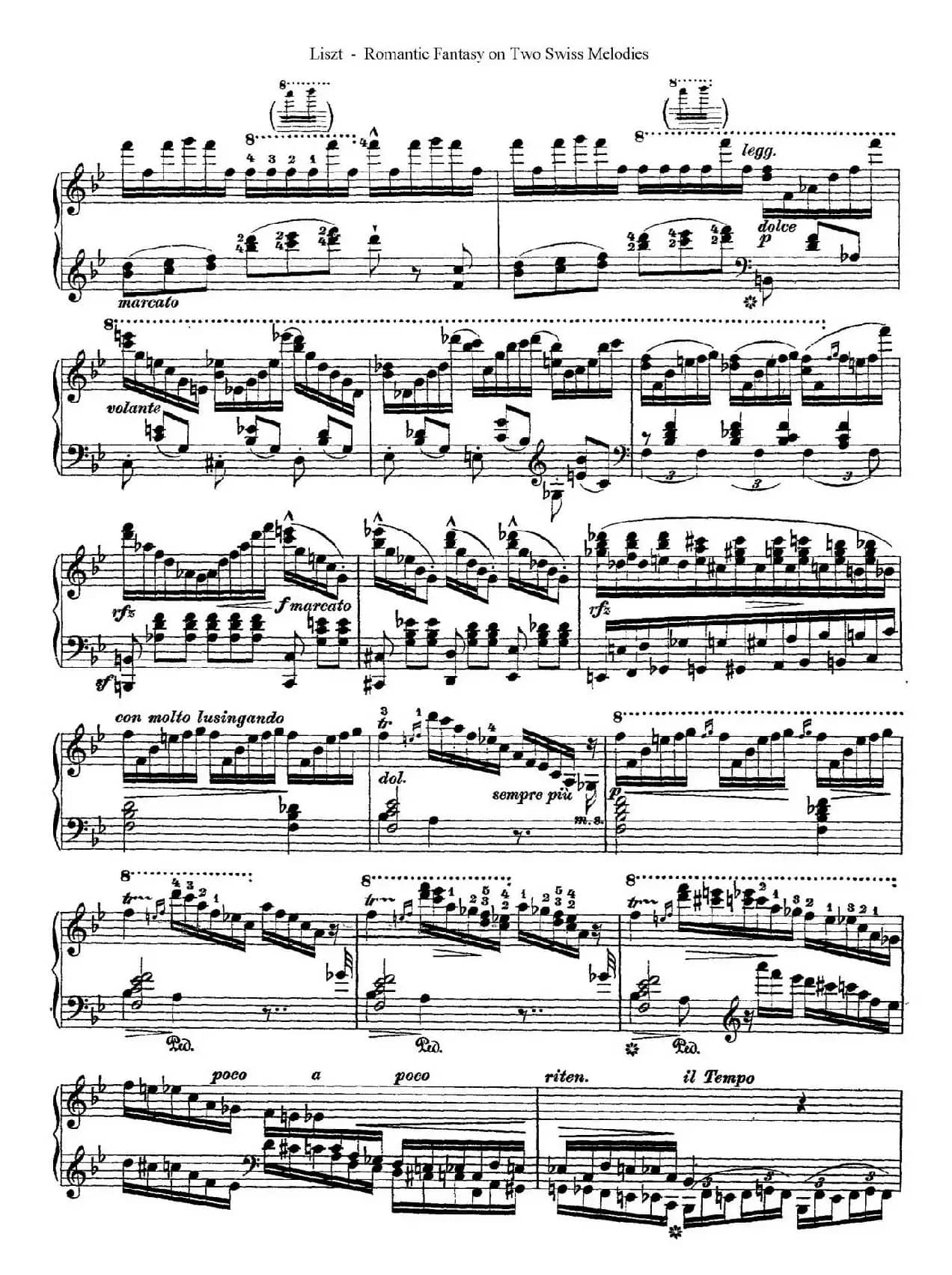 Romantic Fantasy on 2 Swiss Melodies Op.5（浪漫幻想曲）