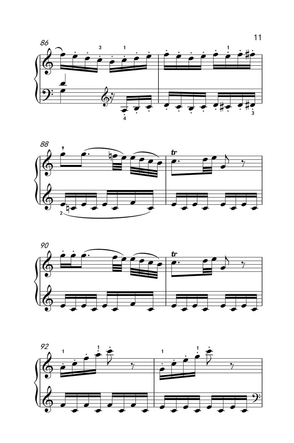 第八级1.C大调奏鸣曲 第一乐章 K.330（中央音乐学院 钢琴（业余）考级教程 7-9级）