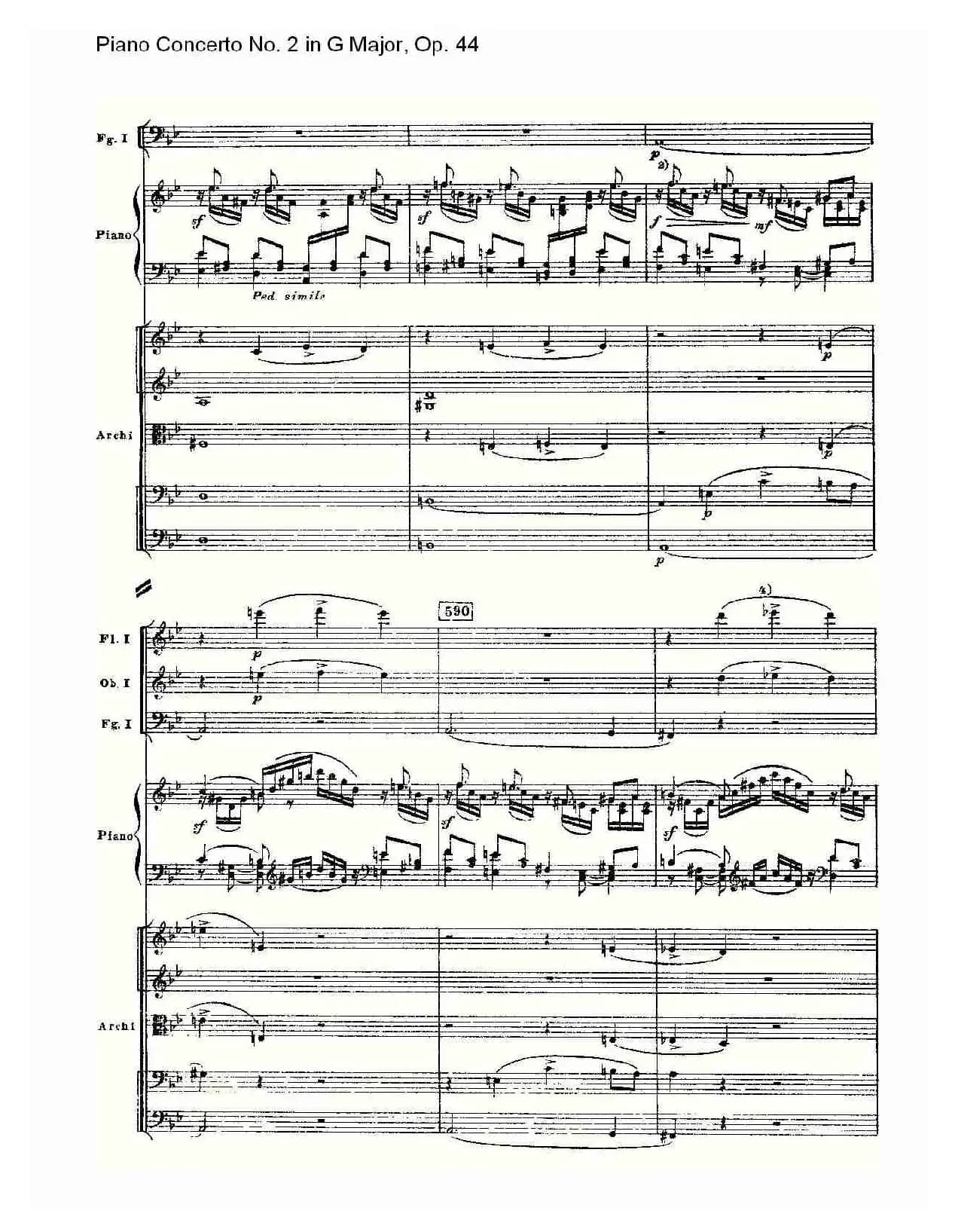 G大调第二钢琴协奏曲, Op.44第一乐章（三）