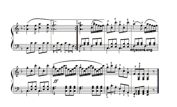 车尔尼《小钢琴家》(Czerny 823)第59首(曲谱及练习提示)