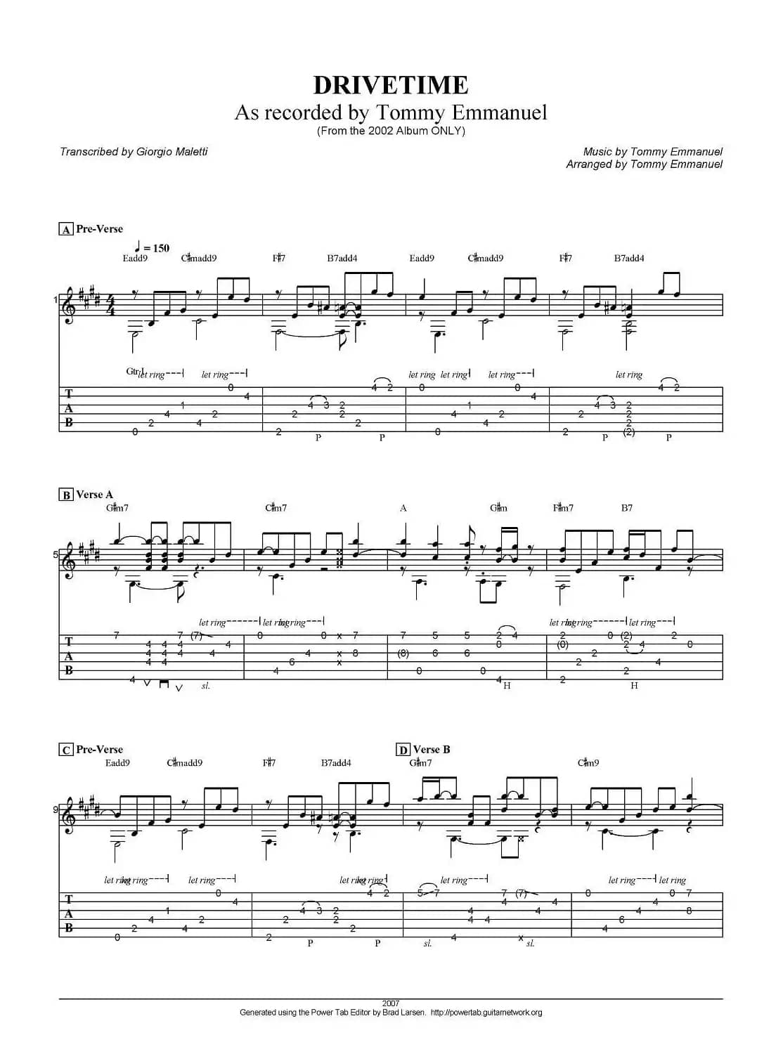 tommy emmanuel：drivetime（指弹吉他）