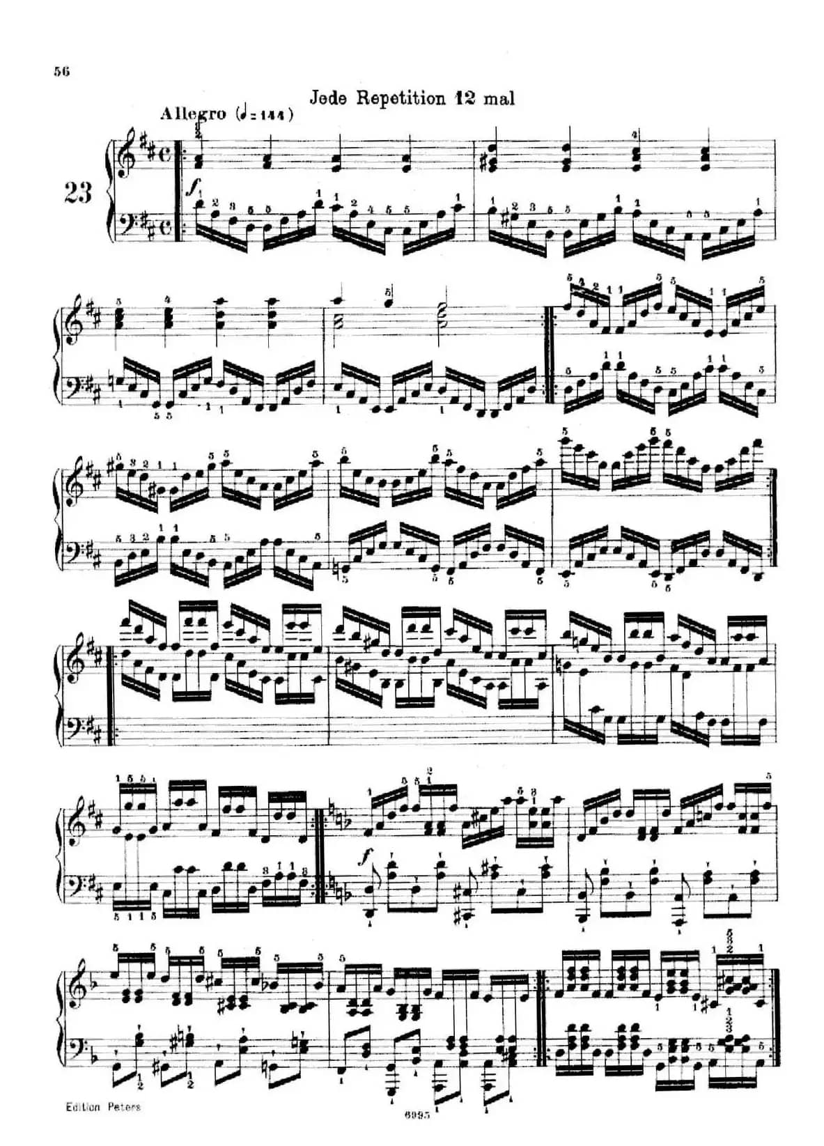 School of the Virtuoso Op.365（60首钢琴高级练习曲·23）