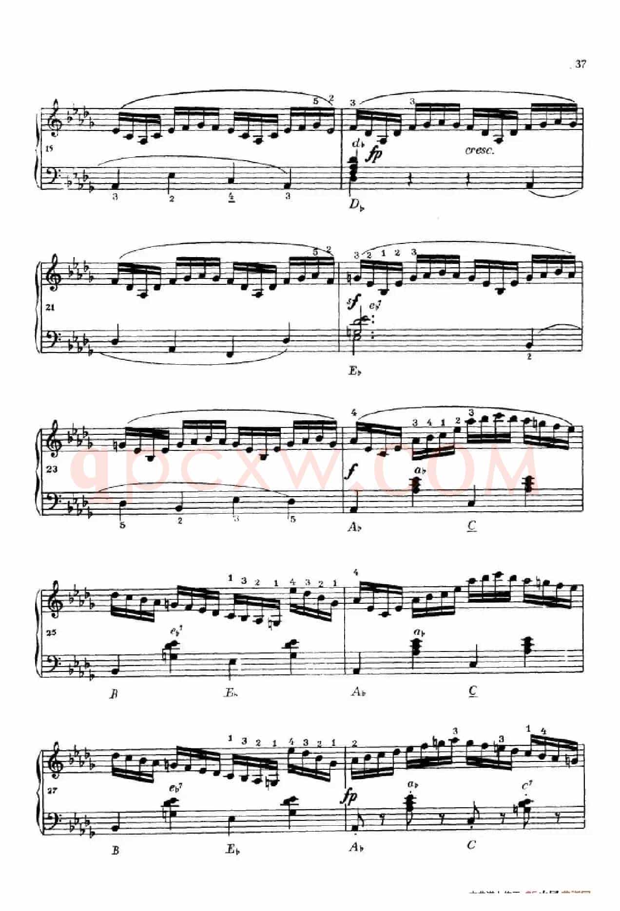 《车尔尼手风琴练习曲集》第Ⅳ册（第7首）