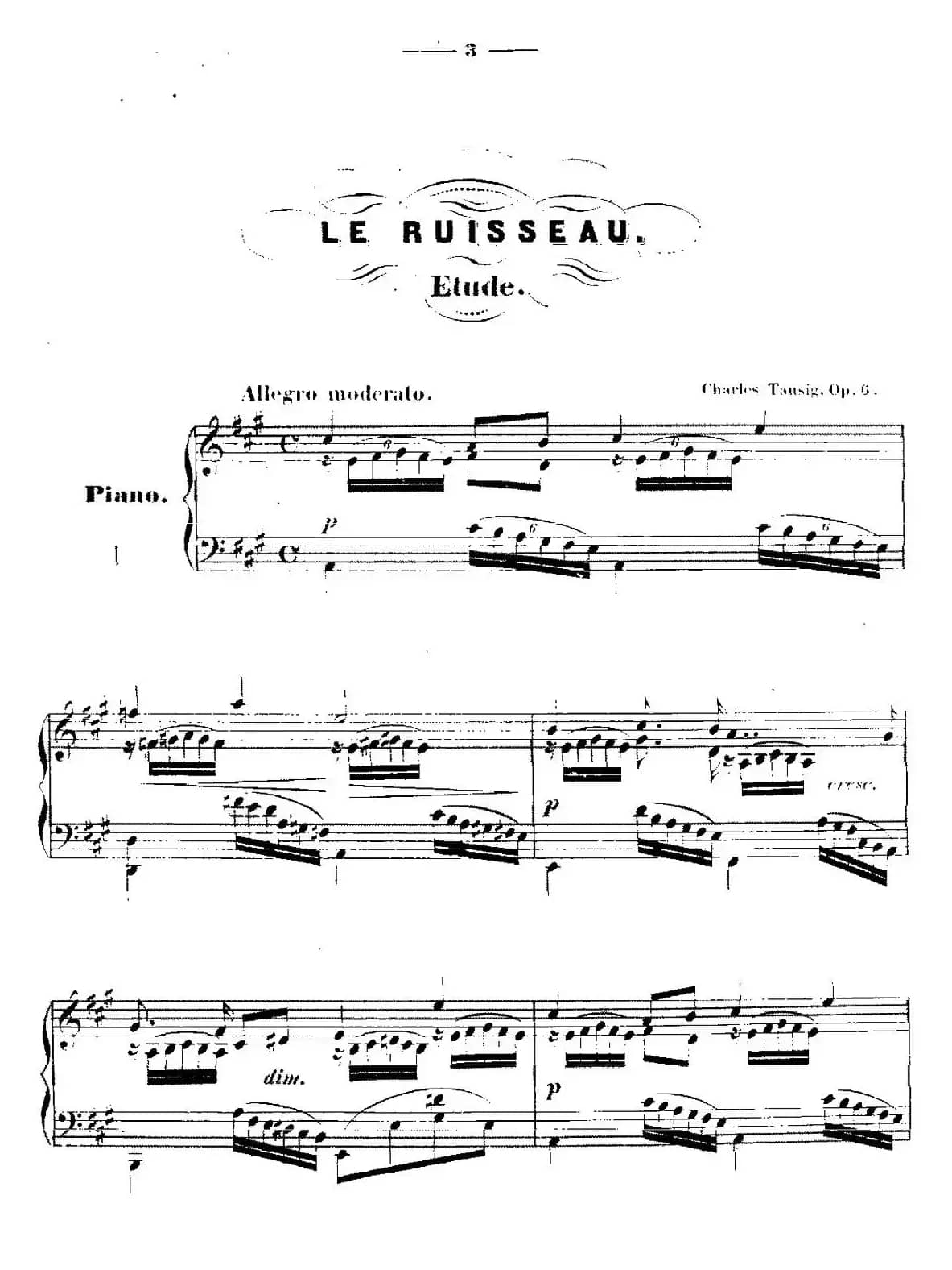 A大调练习曲“小溪”（Op.6）