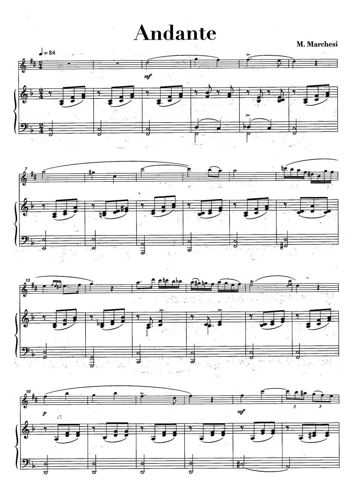 Andante（中音萨克所+钢琴伴奏、版本三）