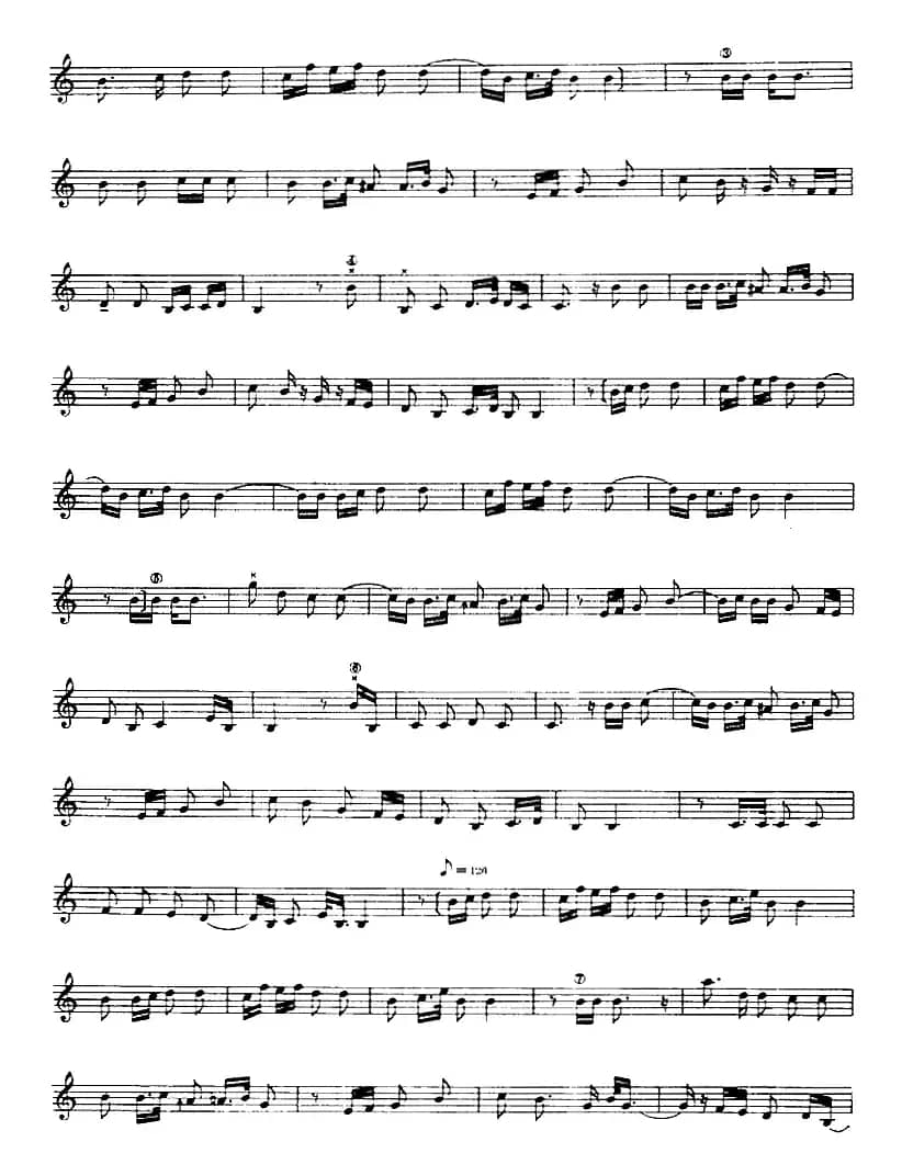 十二木卡姆：Ⅹ 纳瓦木卡姆 481——488（主旋律谱）