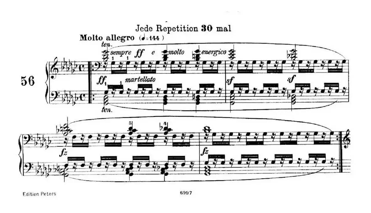 School of the Virtuoso Op.365（60首钢琴高级练习曲·56）