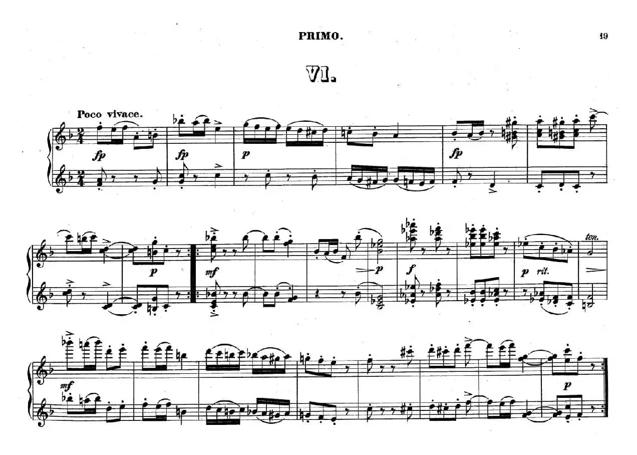 Zwolf Original-Compositionen fur Pianoforte zu 4 Handen Op.57（12首四手联弹小品·6）