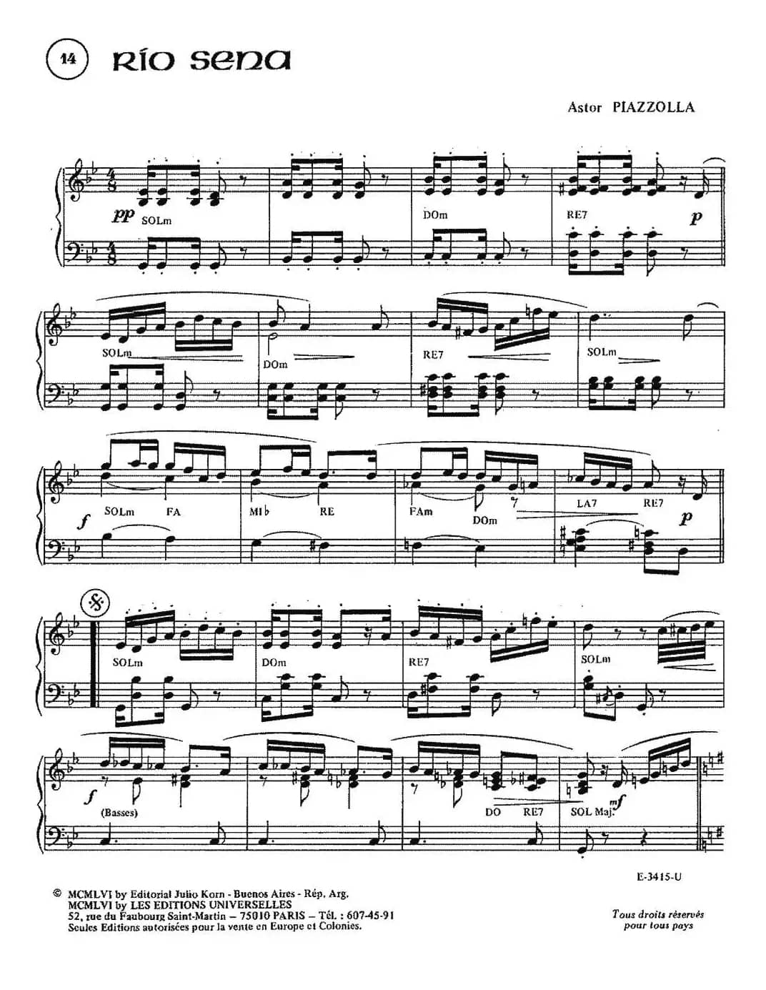 Piazzolla合集:14、Rio Sena