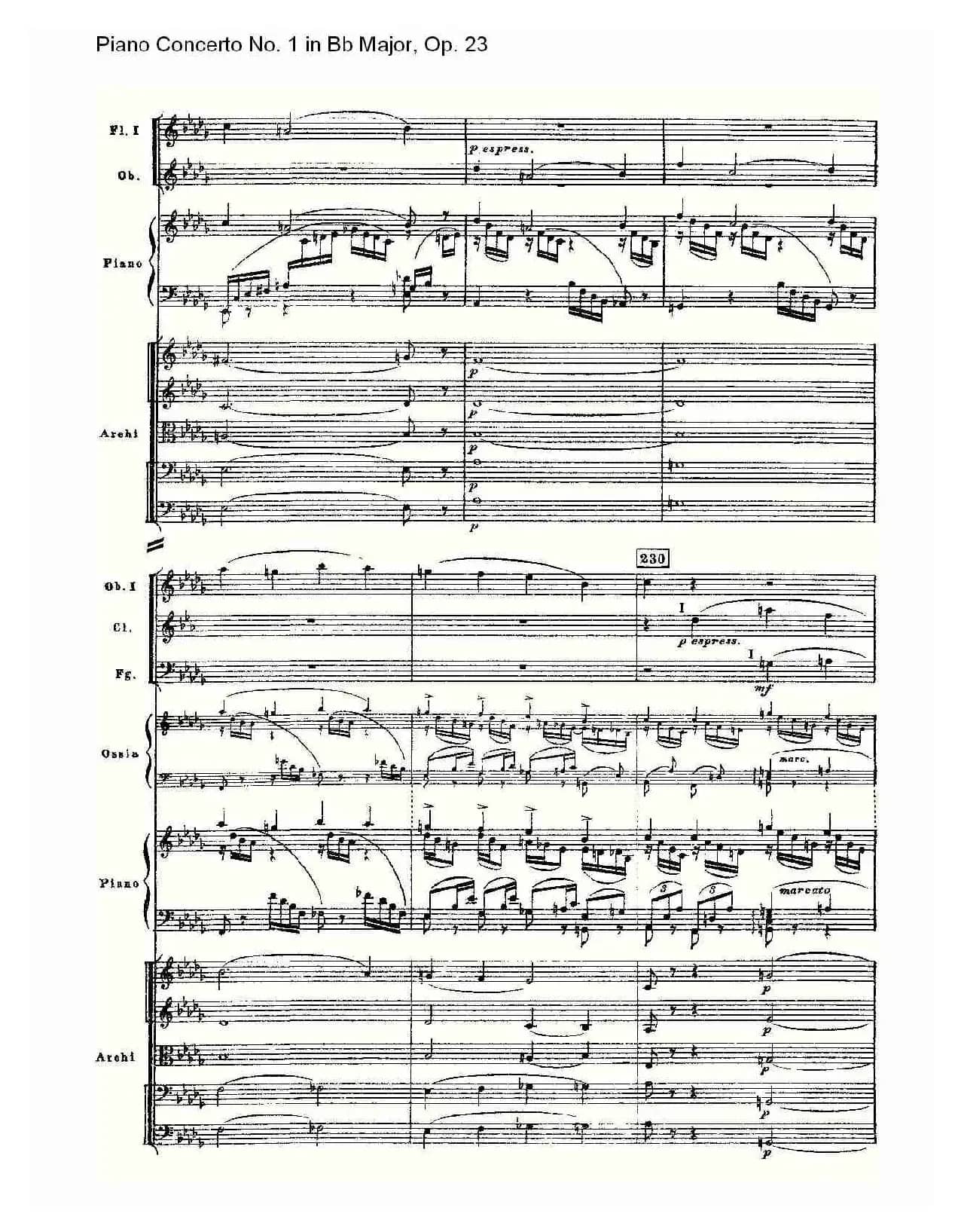 Bb大调第一钢琴协奏曲,Op.23第一乐章第一部（一）