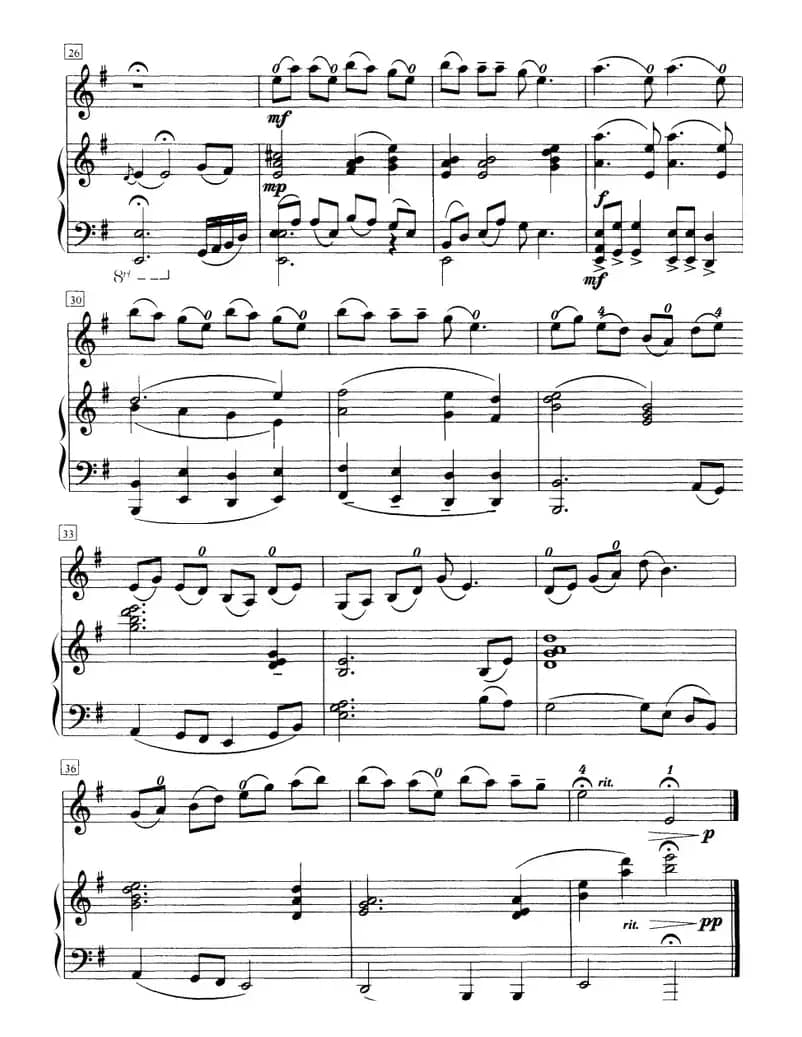 小河淌水（小提琴+钢琴）