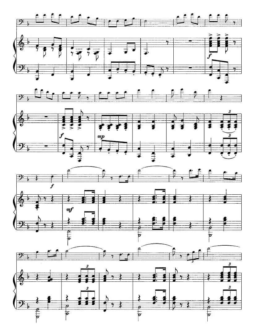 打靶归来（长号+钢琴伴奏）