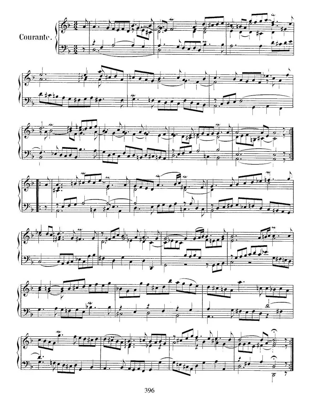 法国组曲之一：d小调