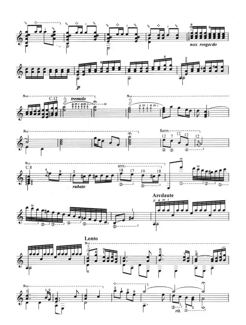 古典吉他考级八级中国乐曲（彝族舞曲）