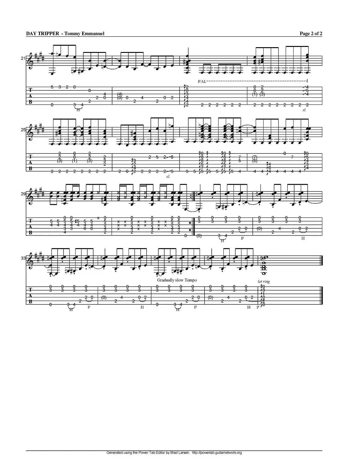 tommy emmanuel：day tripper（指弹吉他）