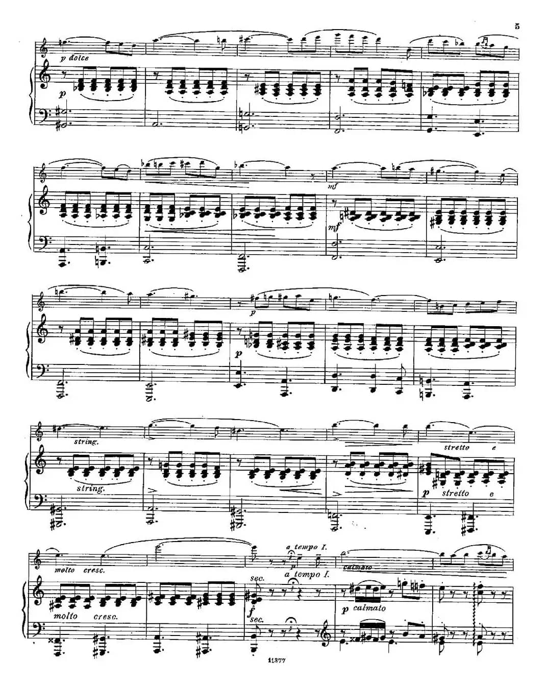 Serenade melancolique（Op.57 No.2）（长笛+钢琴伴奏）