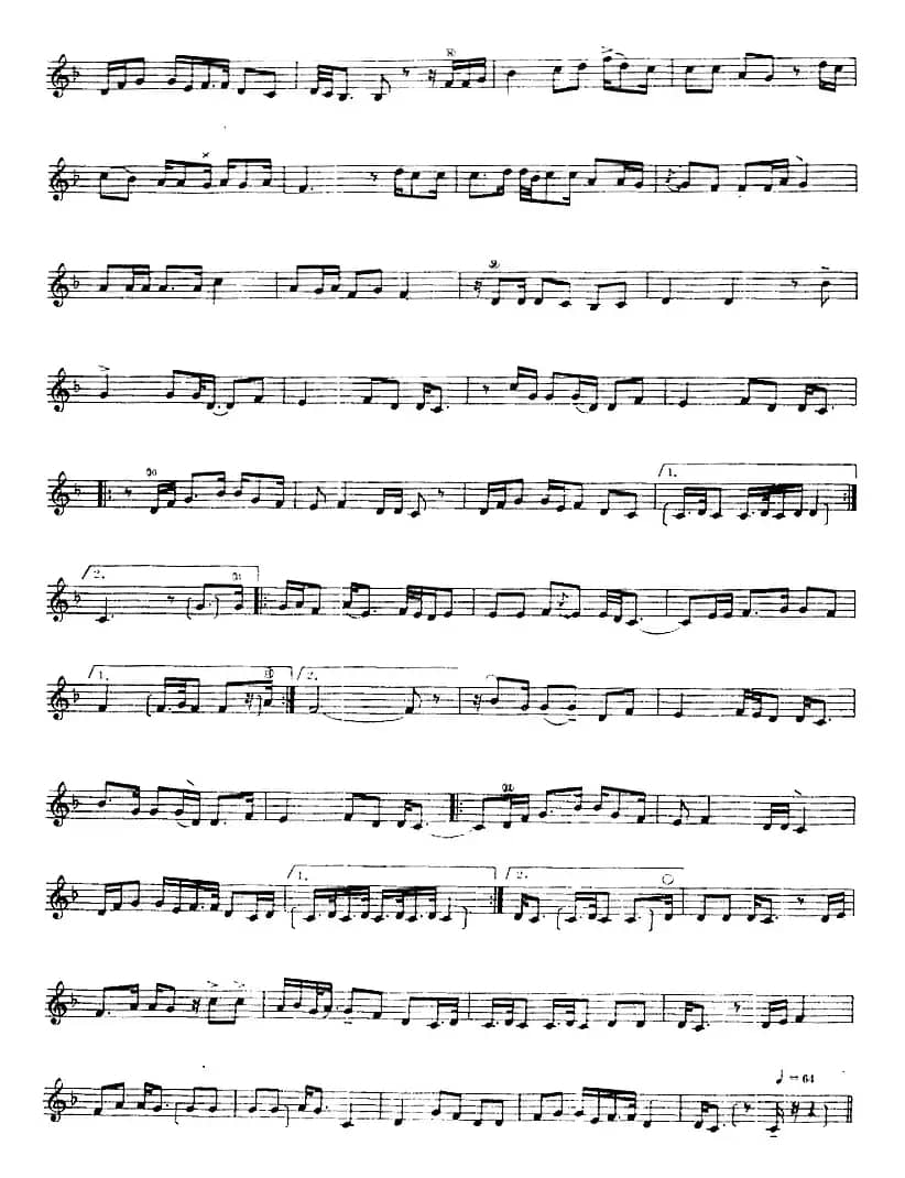 十二木卡姆：Ⅸ 巴雅特木卡姆 419——430（主旋律谱）