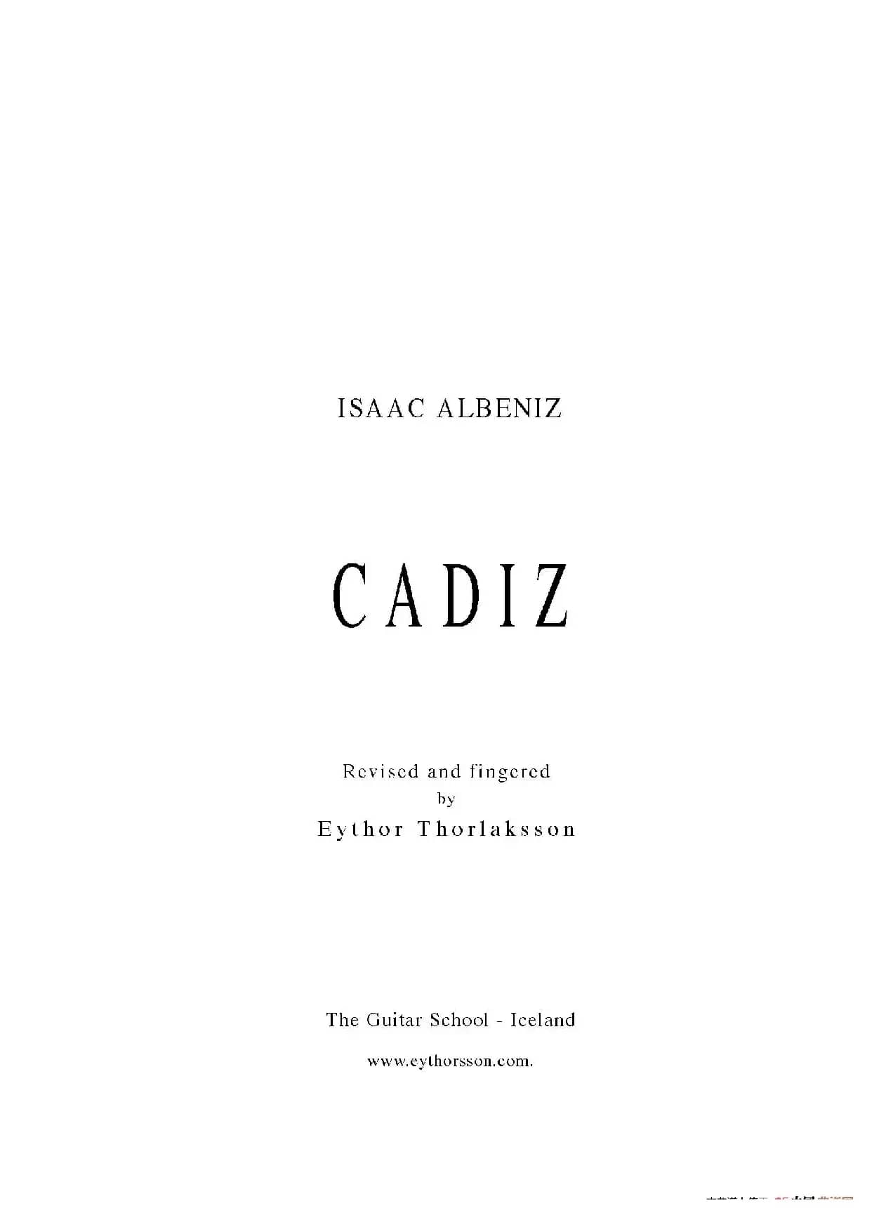 Cadiz（古典吉他）