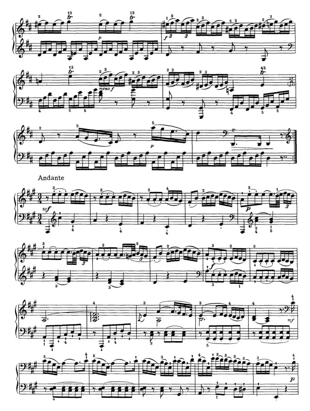 海顿 钢琴奏鸣曲 Hob XVI 19 Divertimento D major