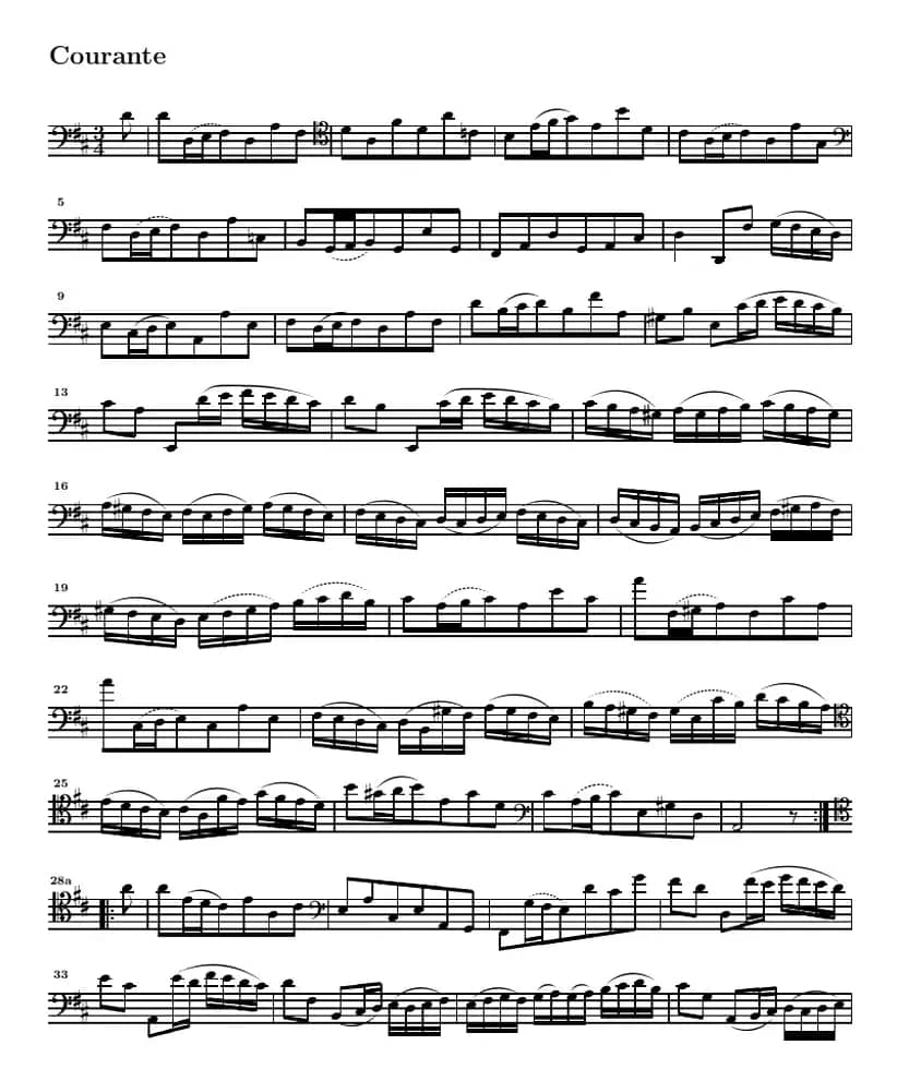 巴赫《大提琴无伴奏六首组曲》：Suite Ⅵ