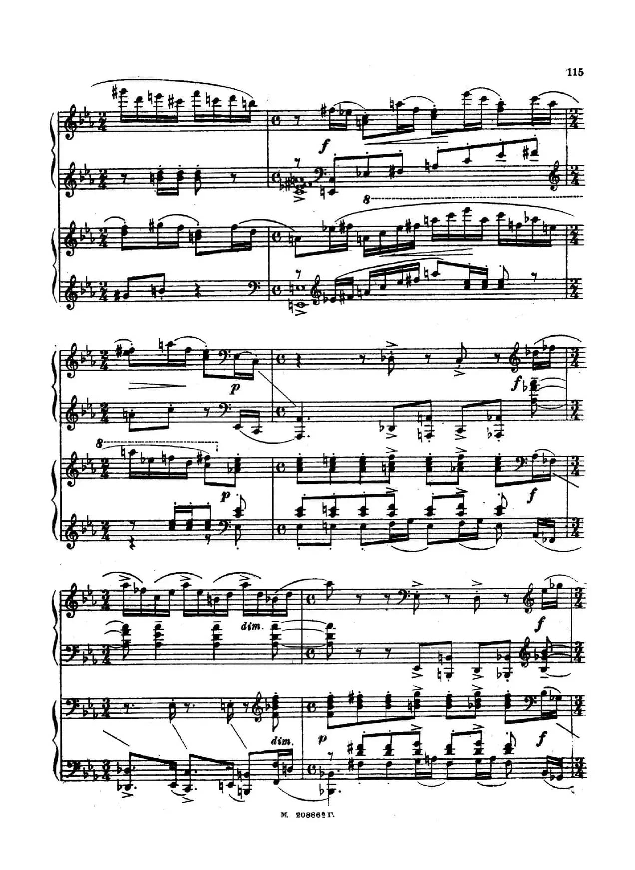 交响舞曲 Symphonic Dance Op.45（双钢琴）