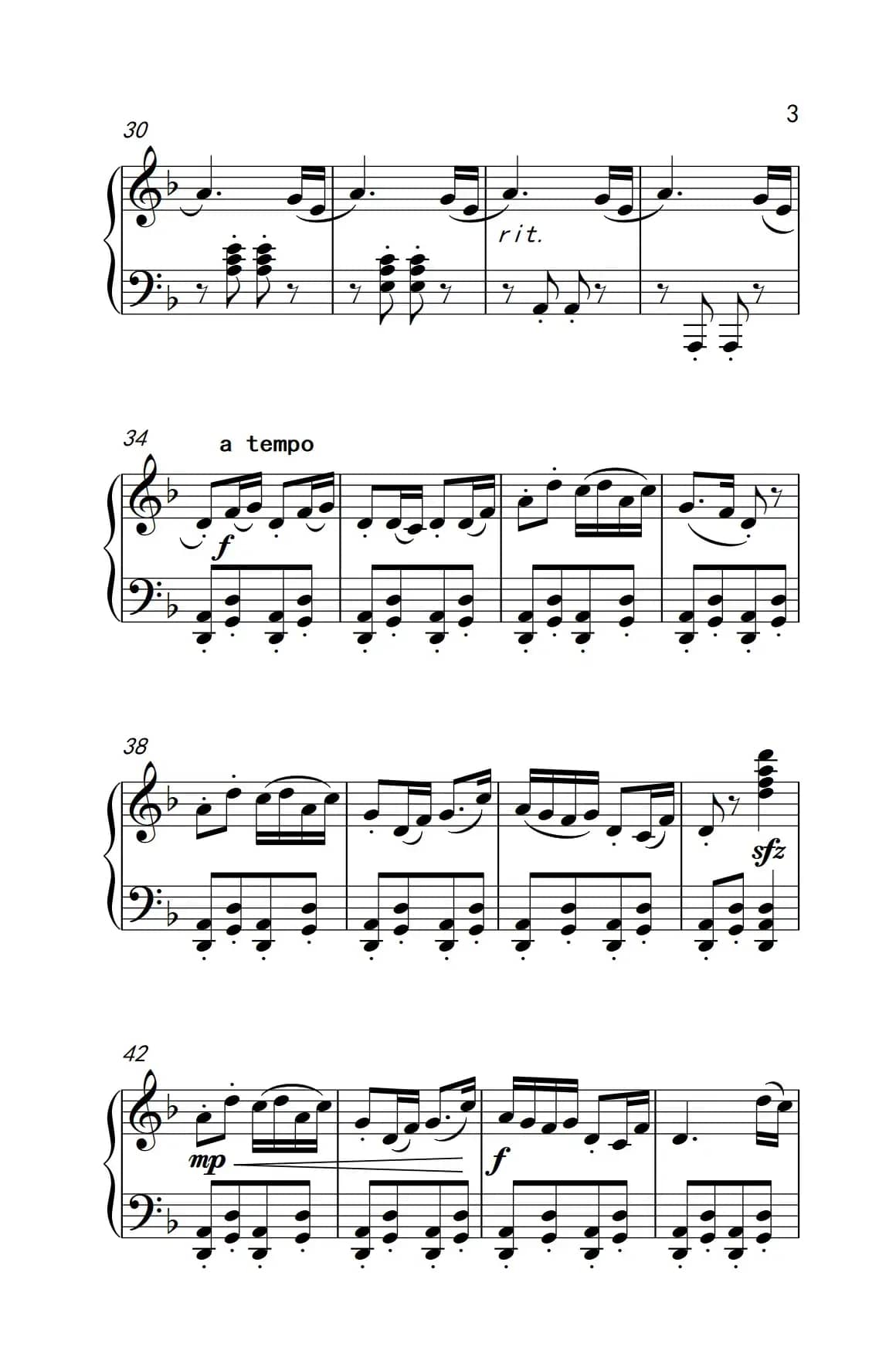 阿坝夜会（老年大学 钢琴教程 3）