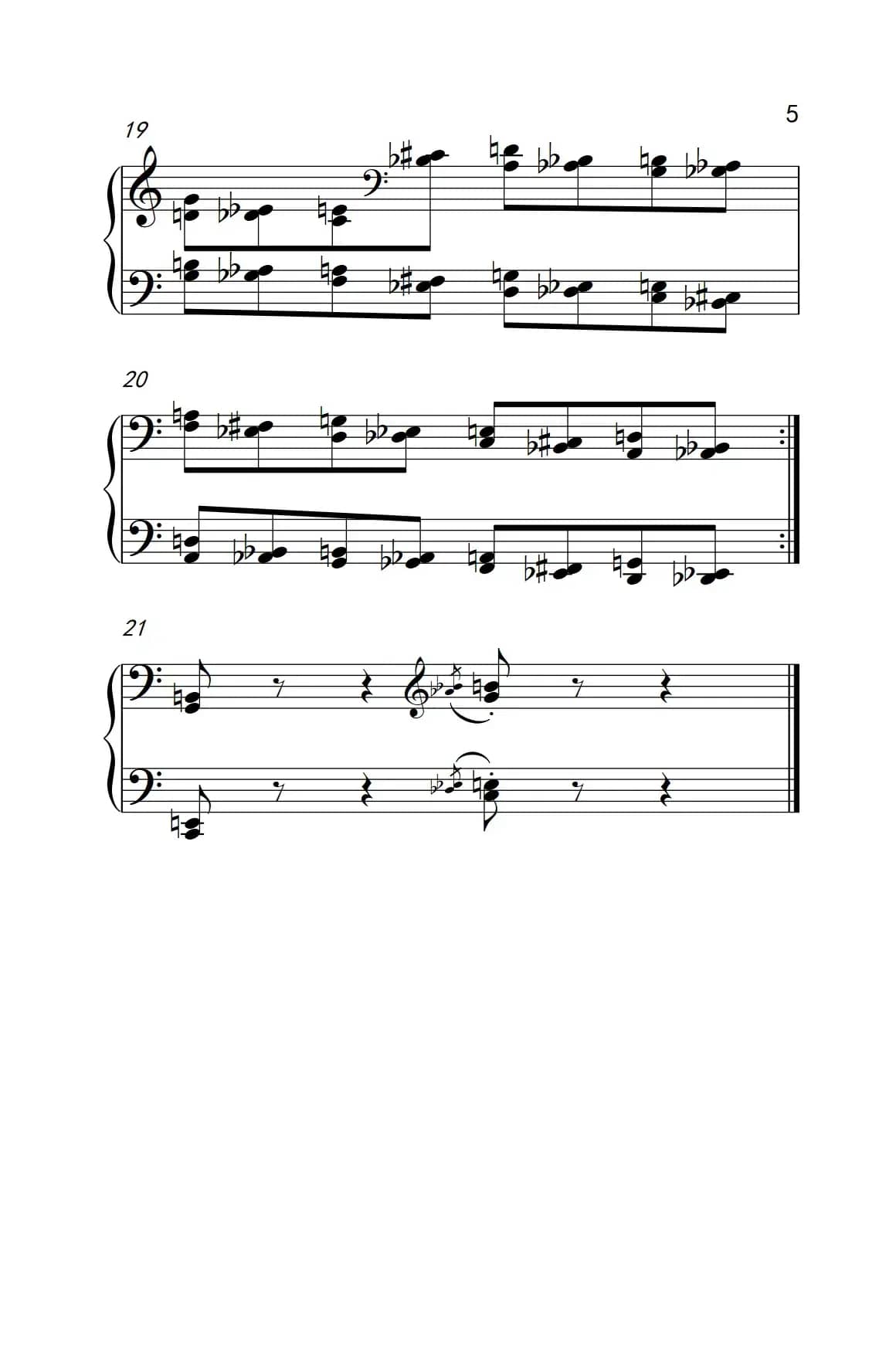 双音练习（巴托克 小宇宙 钢琴教程 5）