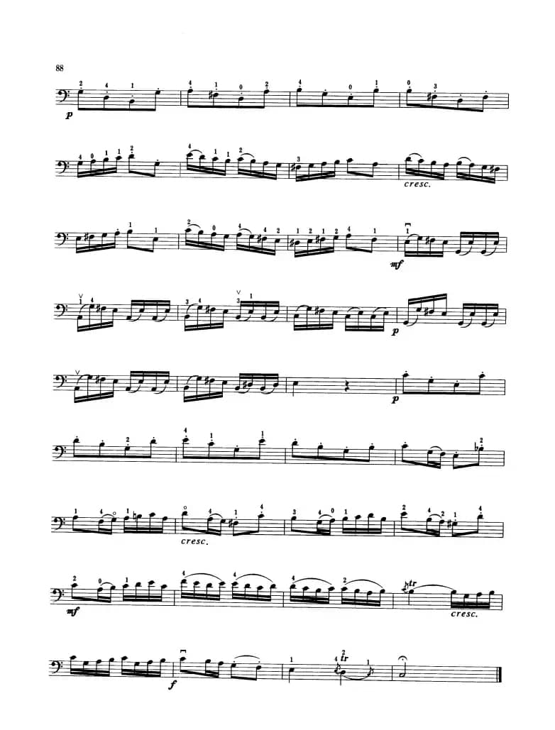 马尔切洛C大调奏鸣曲 （大提琴）