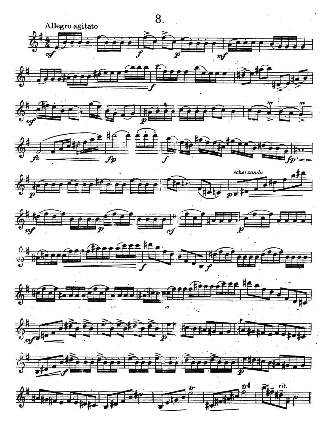 奇特克-萨克斯练习曲之八（ETUDY PRO SAXOPHON - FR ZITRK.op.3）